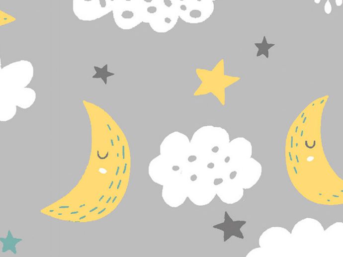 Tecido Luna Noite Cinza