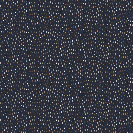 Tecido Sea Drops Azul Marinho/Navy | Poppy