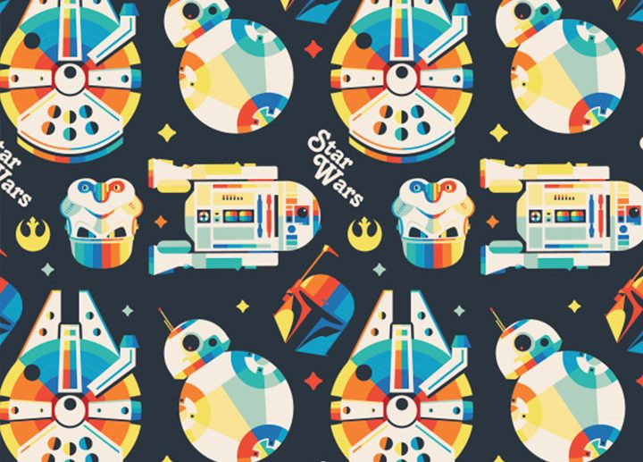 Tecido Star Wars Retro Throwback