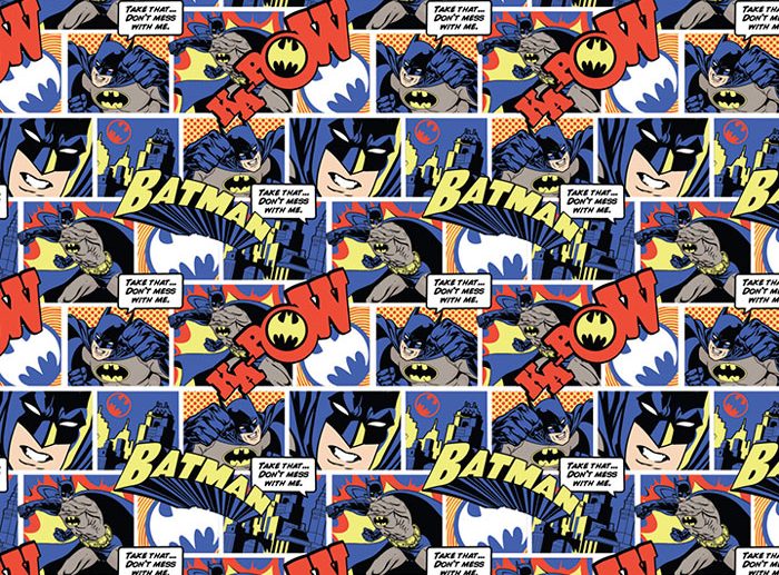 Tecido Super-Heróis DC Batman BD KAPOW Multicor
