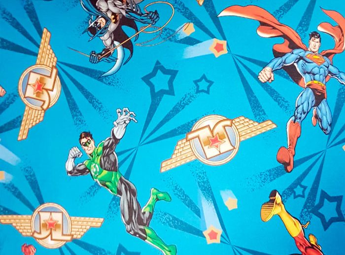 Tecido Super-Heróis DC Justice League Azul