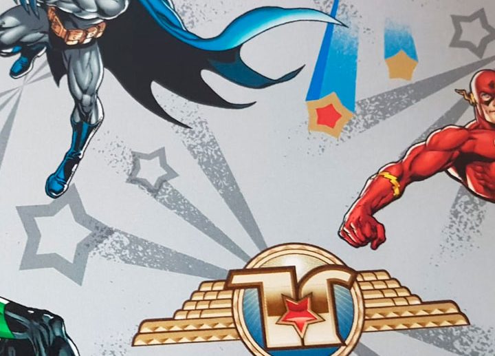 Tecido Super-Heróis DC Justice League Cinza