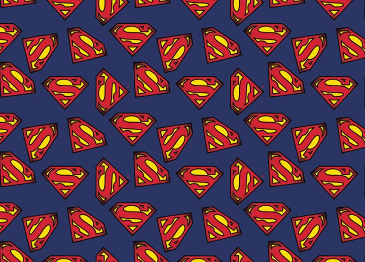 Tecido Super-Heróis DC SuperMan Logo Azul Escuro