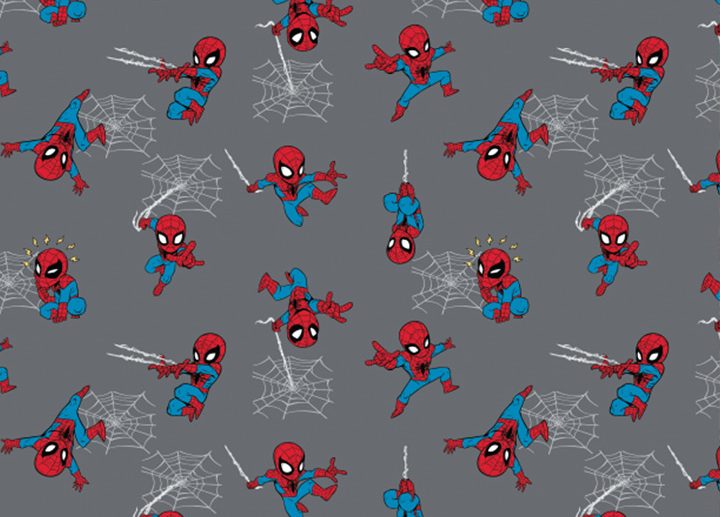 Tecido Super-Heróis Marvel Homem Aranha Teen Cinza