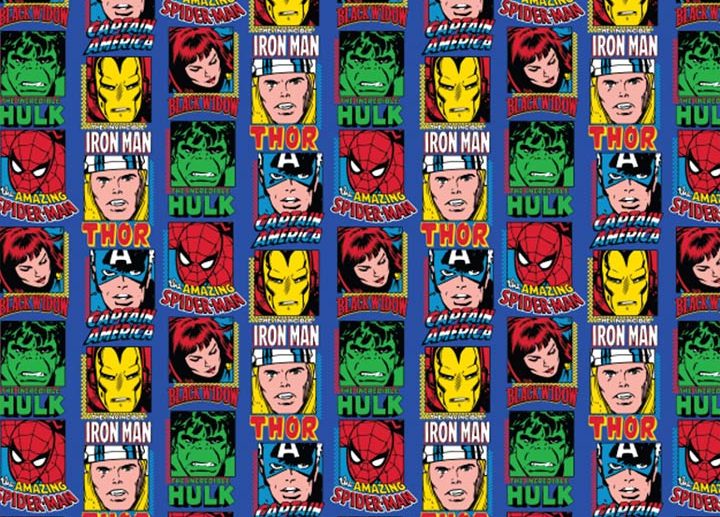 Tecido Super-Heróis Marvel Avengers Cameo Antique