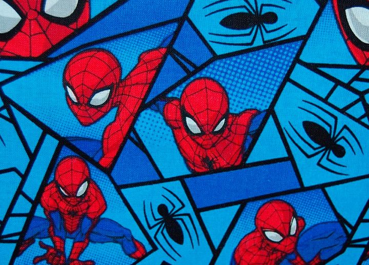 Tecido Super-Heróis Marvel Homem-Aranha Azul