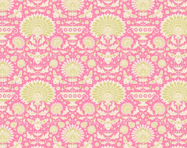 Tecido Tilda Garden Bees Pink