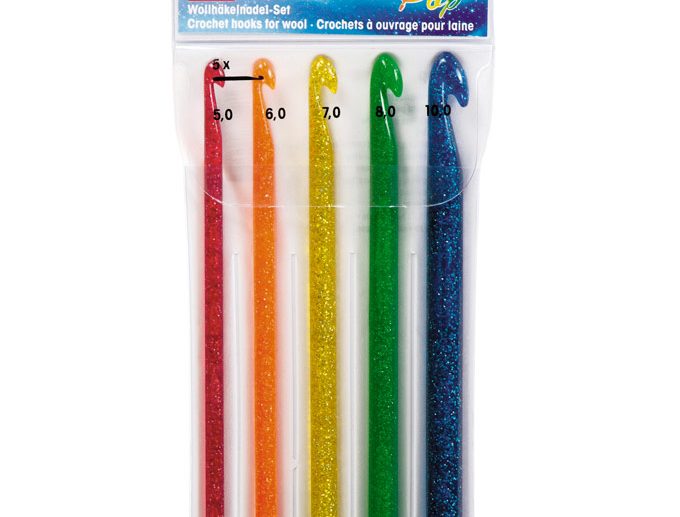 Pack Agulhas de Crochet Lã Pop Glitter 5-10 mm | Prym