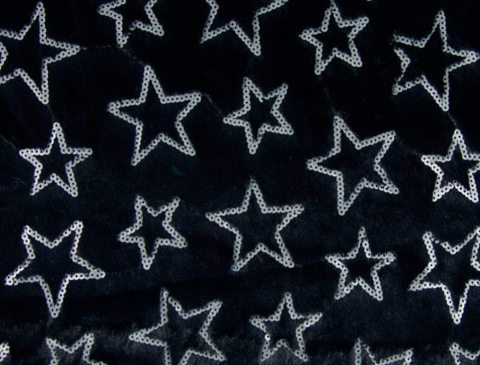 Pelinho Universe Azul Marinho/Navy com Lantejoulas Estrelas