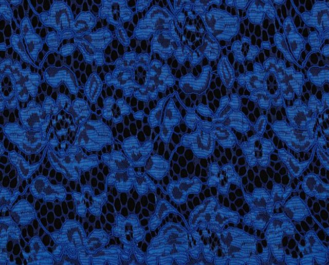 Renda Floral Azul Cobalt