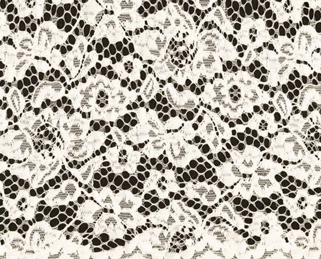 Renda Floral Marfim
