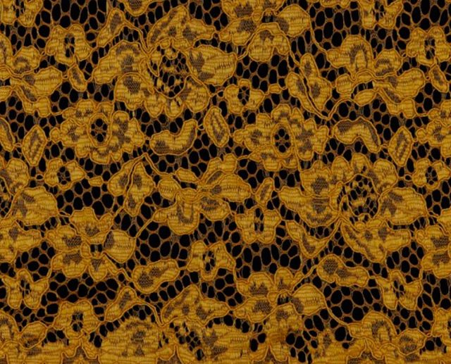 Renda Floral Mostarda/Ocre