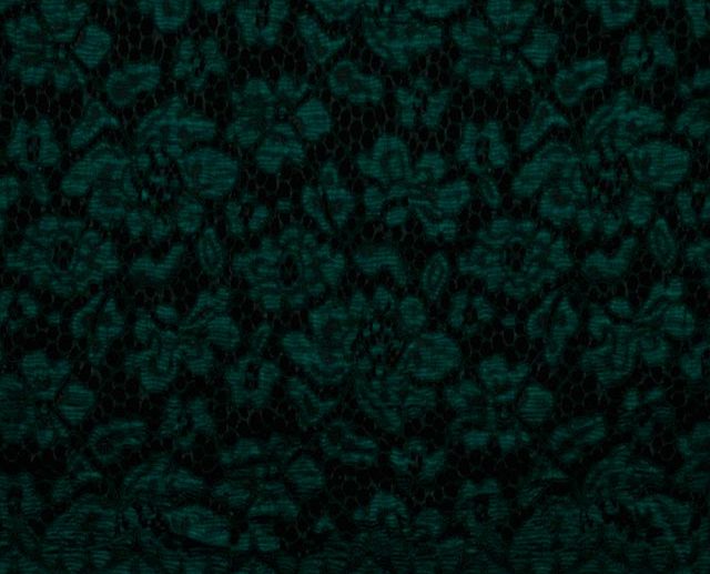 Renda Floral Verde Escuro