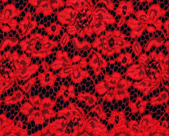 Renda Floral Vermelho