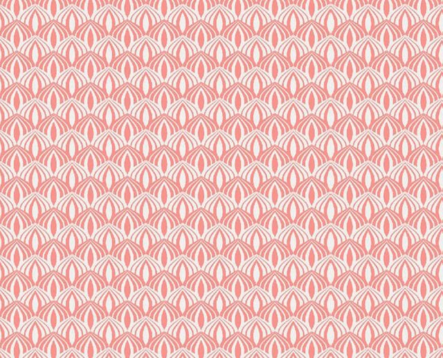 Tecido Feeling like Spring Geo Salmão | Poppy