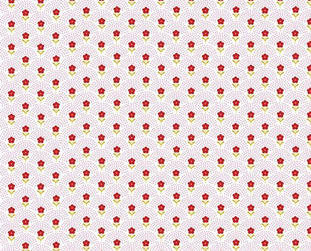 Tecido Floral Delight Flower Branco | Poppy