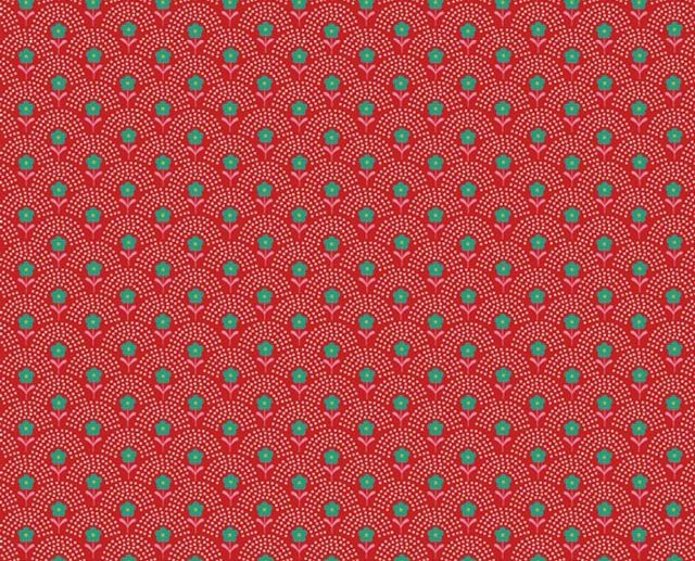 Tecido Floral Delight Flower Vermelho | Poppy