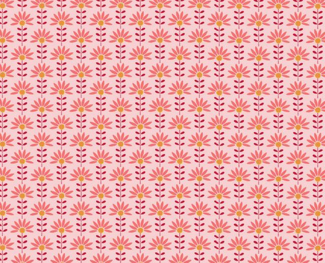 Tecido Floral Graphic Flower Rosa Claro | Poppy