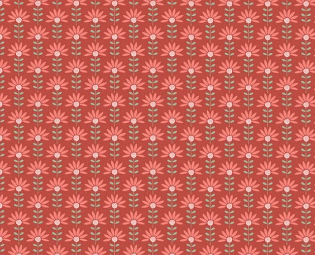 Tecido Floral Graphic Flower Terracota Claro | Poppy