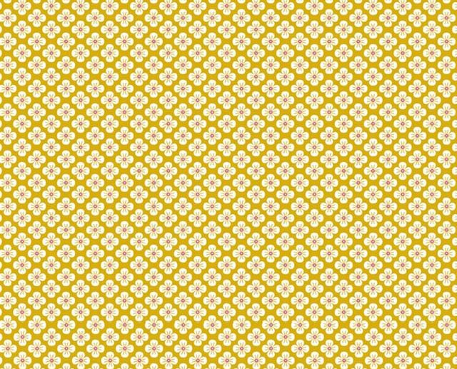 Tecido Floral Japan Flower Amarelo | Poppy