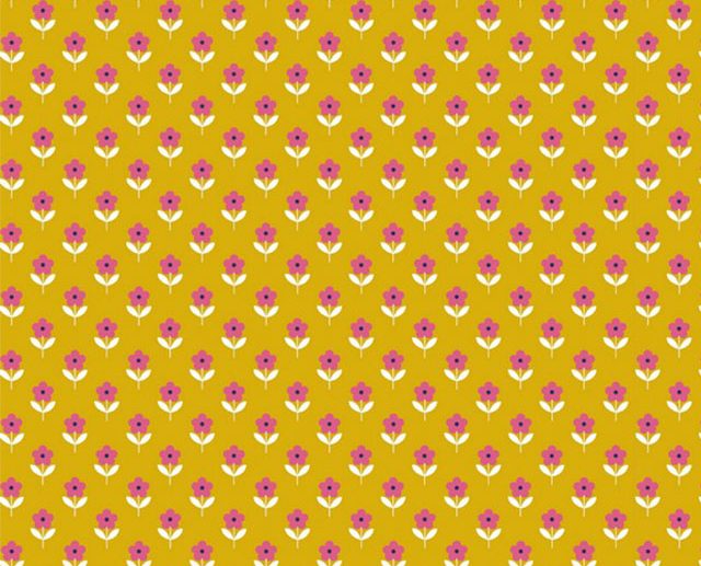 Tecido Floral Raspberry Flower Amarelo | Poppy