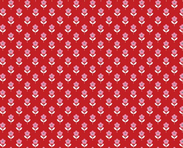 Tecido Floral Raspberry Flower Vermelho | Poppy