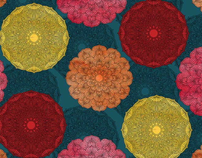 Tecido Jakarta 3 Mandalas