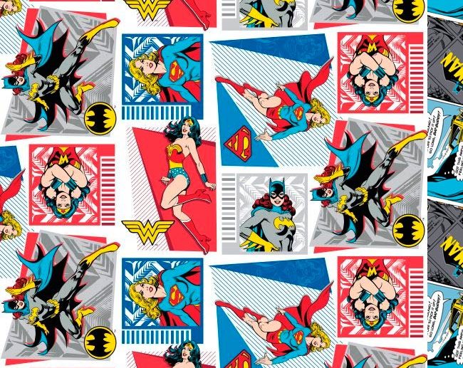 Tecido Super-Heróis DC Heroínas Padrão