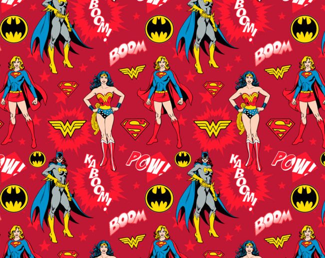 Tecido Super-Heróis DC Heroínas POW