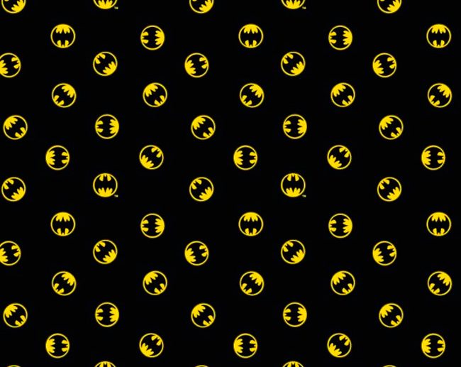 Tecido Super-Heróis DC Logo Batman Preto