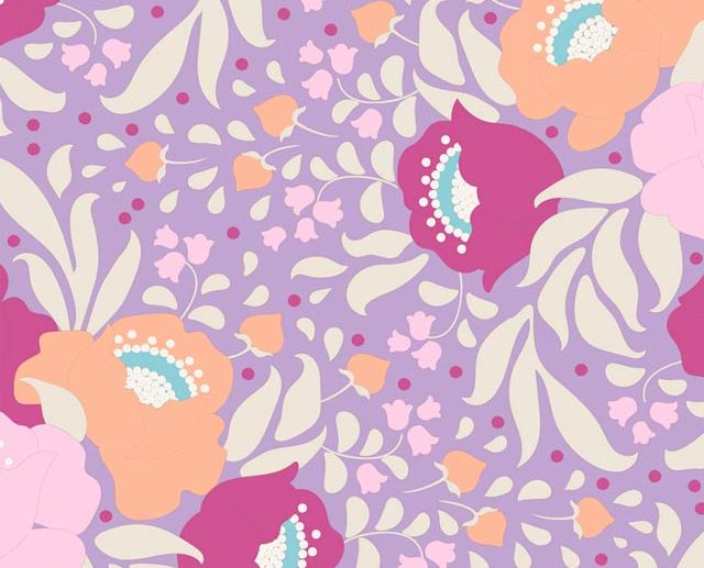 Tecido Tilda Autumn Bouquet Lavender
