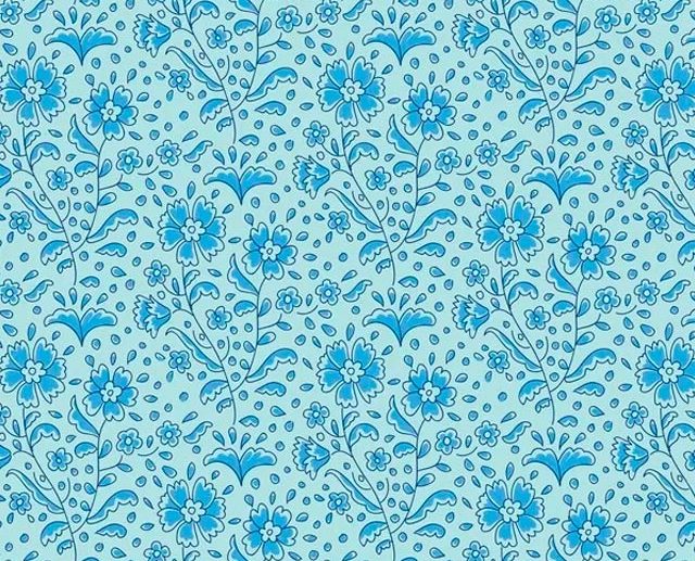 Tecido Tilda Mila Teal Blue