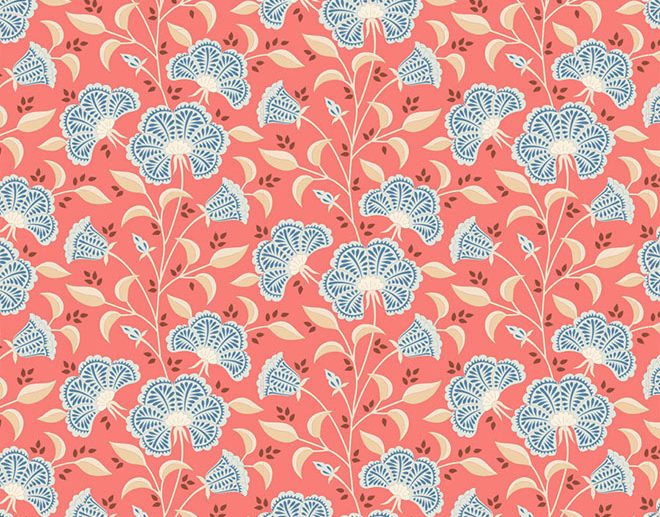Tecido Tilda Stormy Coral