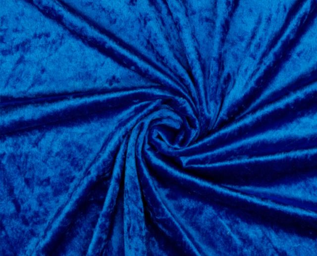 Veludo Fino Crushed Azul Cobalt