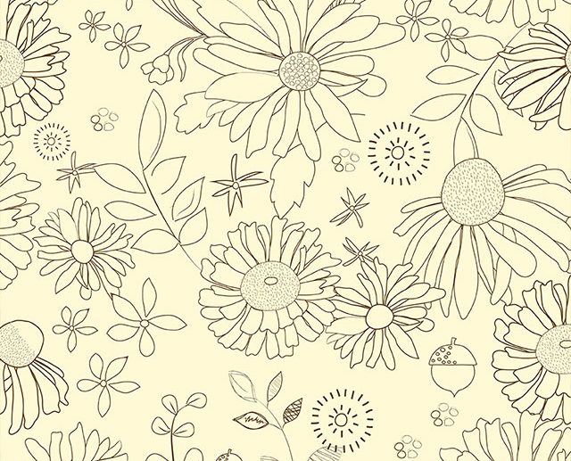 Tecido Adel in Autumn Wide Back Floral Creme | Riley Blake