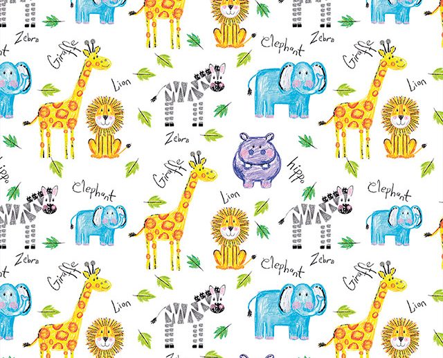 Tecido Colorful Friends Main Branco | Riley Blake