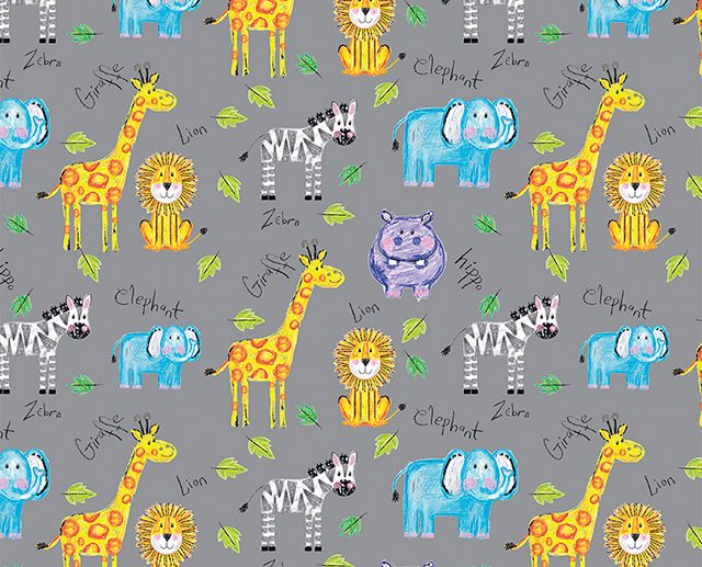 Tecido Colorful Friends Main Cinza Granito | Riley Blake