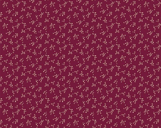 Tecido Exquisite Ditsy Floral Burgundy Glitter Rose Gold | Riley Blake