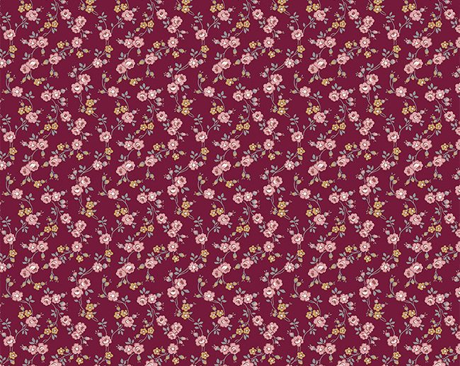 Tecido Exquisite Vines Floral Burgundy | Riley Blake
