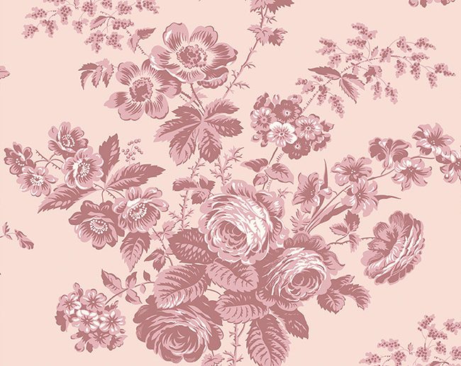 Tecido Exquisite Wide Floral Rosa Blush | Riley Blake