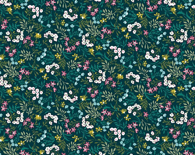 Tecido Floral Adely Multicor