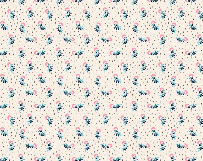 Tecido Floral Salome Rosa