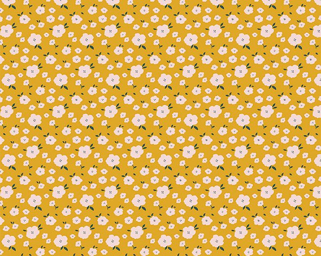Tecido Hidden Cottage Blooms Floral Caramelo | Riley Blake