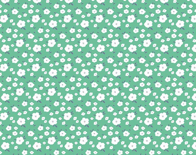 Tecido Hidden Cottage Blooms Floral Mar Vidro | Riley Blake