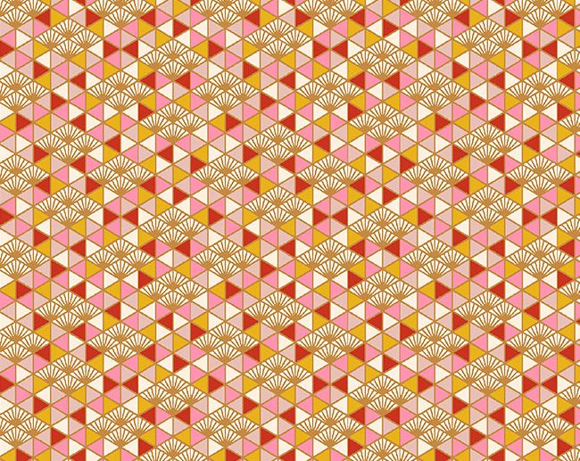 Tecido Nippon Geométrico Losangos Rosa