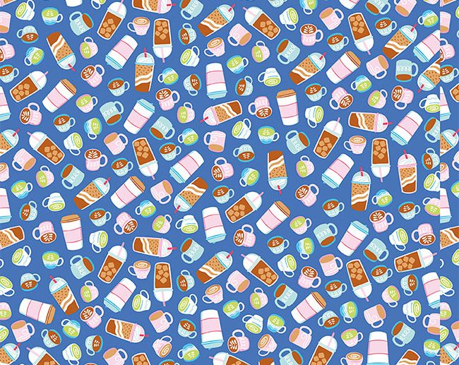 Tecido Rainbowfruit Bebidas Azul | Riley Blake