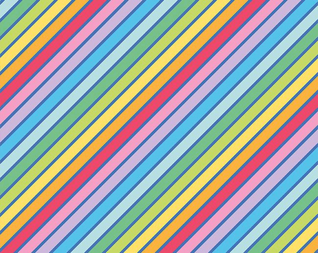 Tecido Rainbowfruit Calories Don’t Count Riscas Arco-Íris Azul | Riley Blake