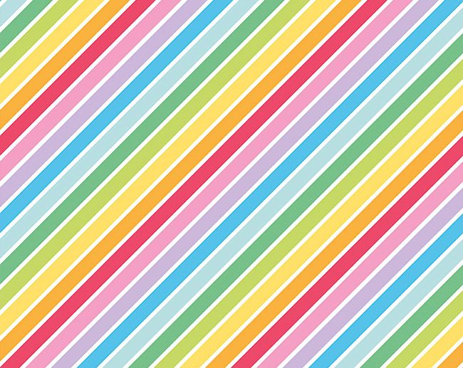 Tecido Rainbowfruit Calories Don’t Count Riscas Arco-Íris Branco | Riley Blake