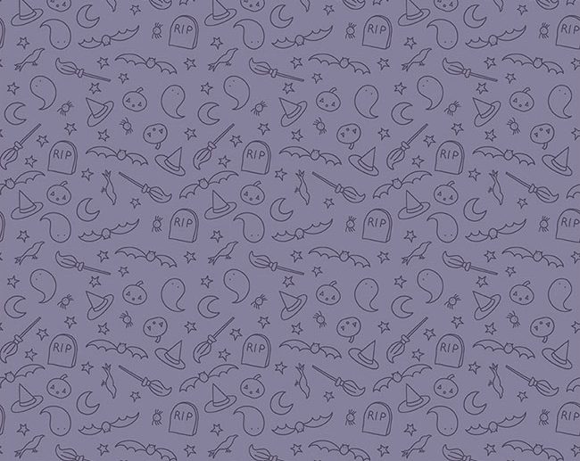 Tecido Spooky Hollow Ícones Roxo | Riley Blake
