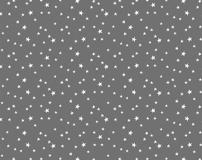 Tecido Starry Night Estrelinhas Cinza Escuro